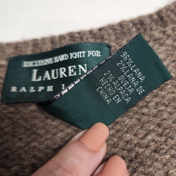 Vintage Lauren Ralph Lauren Knit Alpaca Wool Aztec Vest - Picture 10 of 13